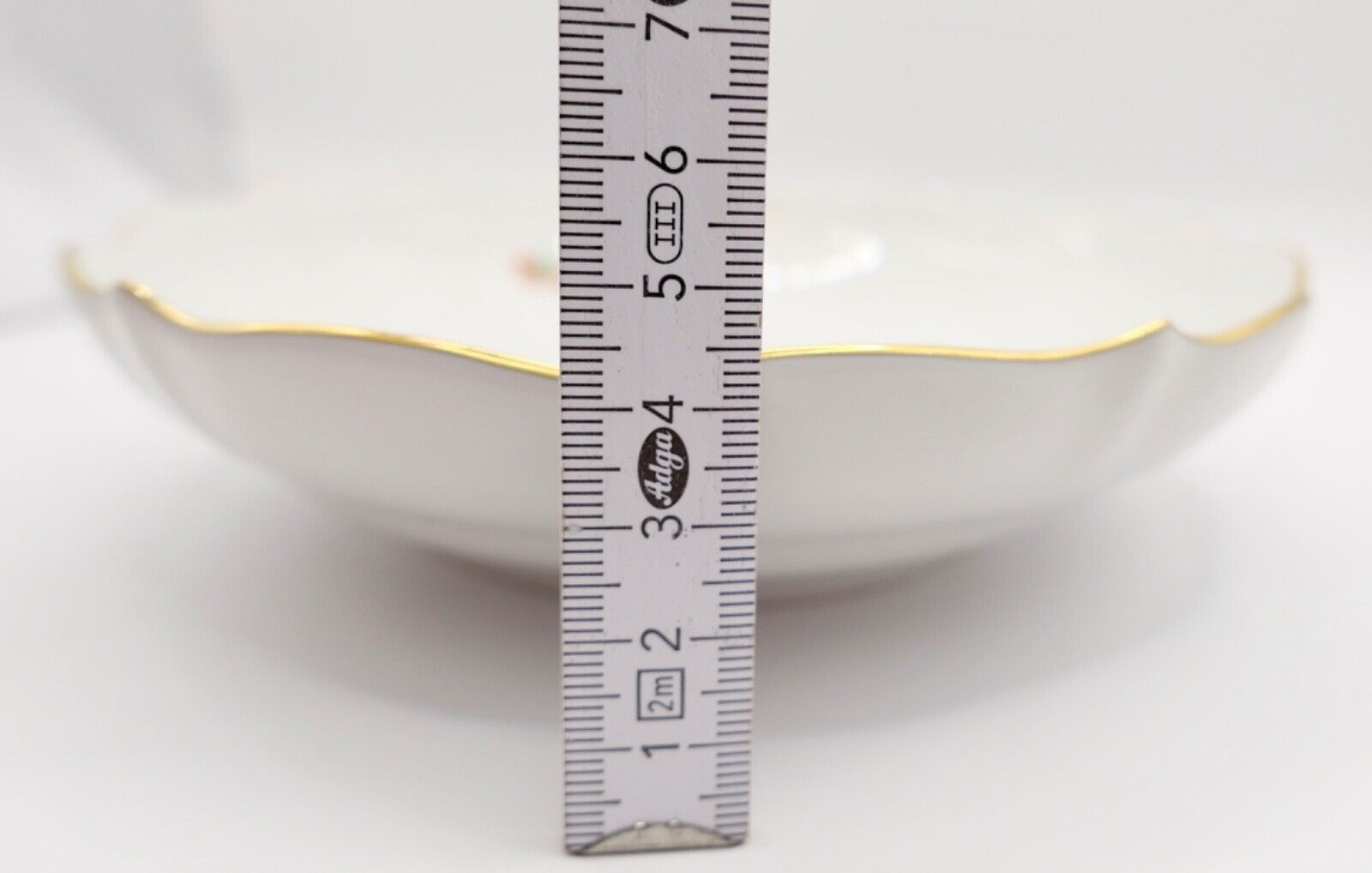 Meissen Schale " Blumenbemalung " mit Goldrand Ø 18cm - Antikhandel-Stuttgart