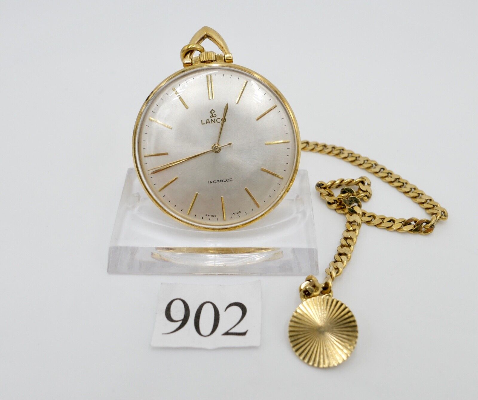 Lanco Taschenuhr vergoldet Cal. 1103 1104 selten - Antikhandel-Stuttgart