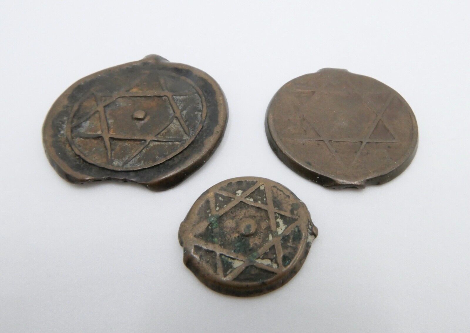 18,5 gr Marokko Falus Marrakesh Münzen Sidi Mohammed IV drei Münzen - Antikhandel-Stuttgart