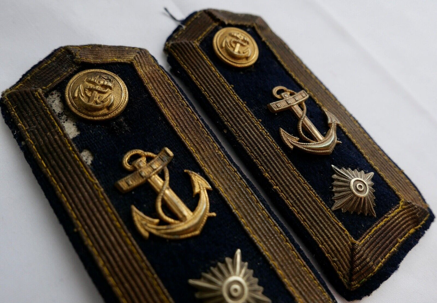 Paar Schulterklappen Schulterstücke Kriegsmarine BOOTSMANN WW2 WK2 - Antikhandel-Stuttgart