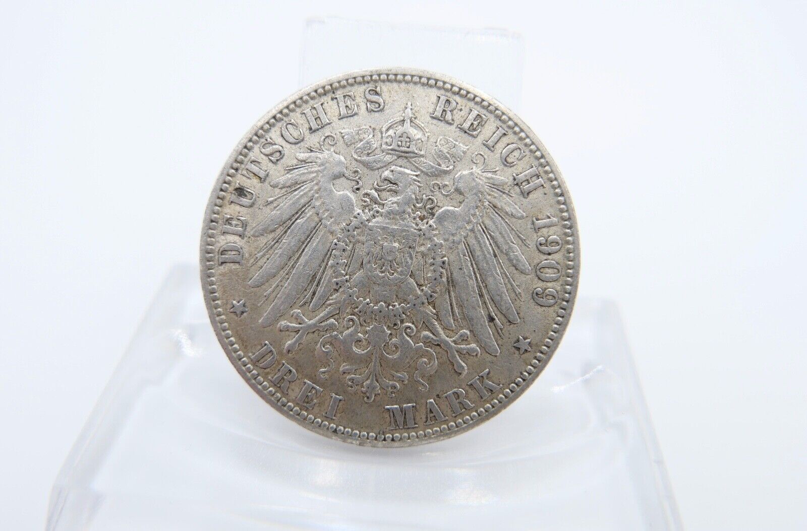 3 Mark 1909 J Jäger J.64 VZ-STG Freie und Hansestadt Hamburg Silber - Antikhandel-Stuttgart