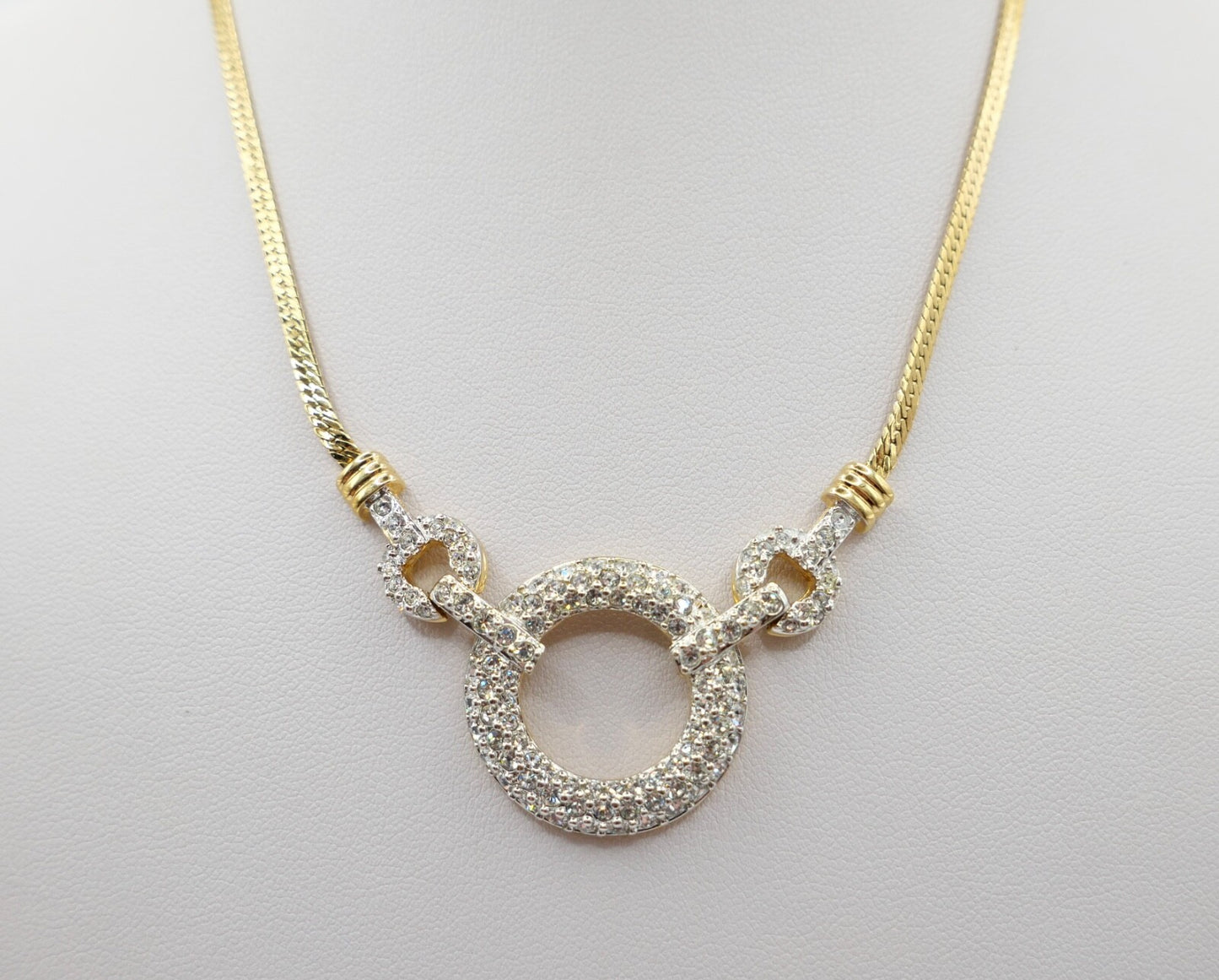 Swarovski Designer Damen Collier / Kette 18K vergoldet  43cm mit Strasssteinen