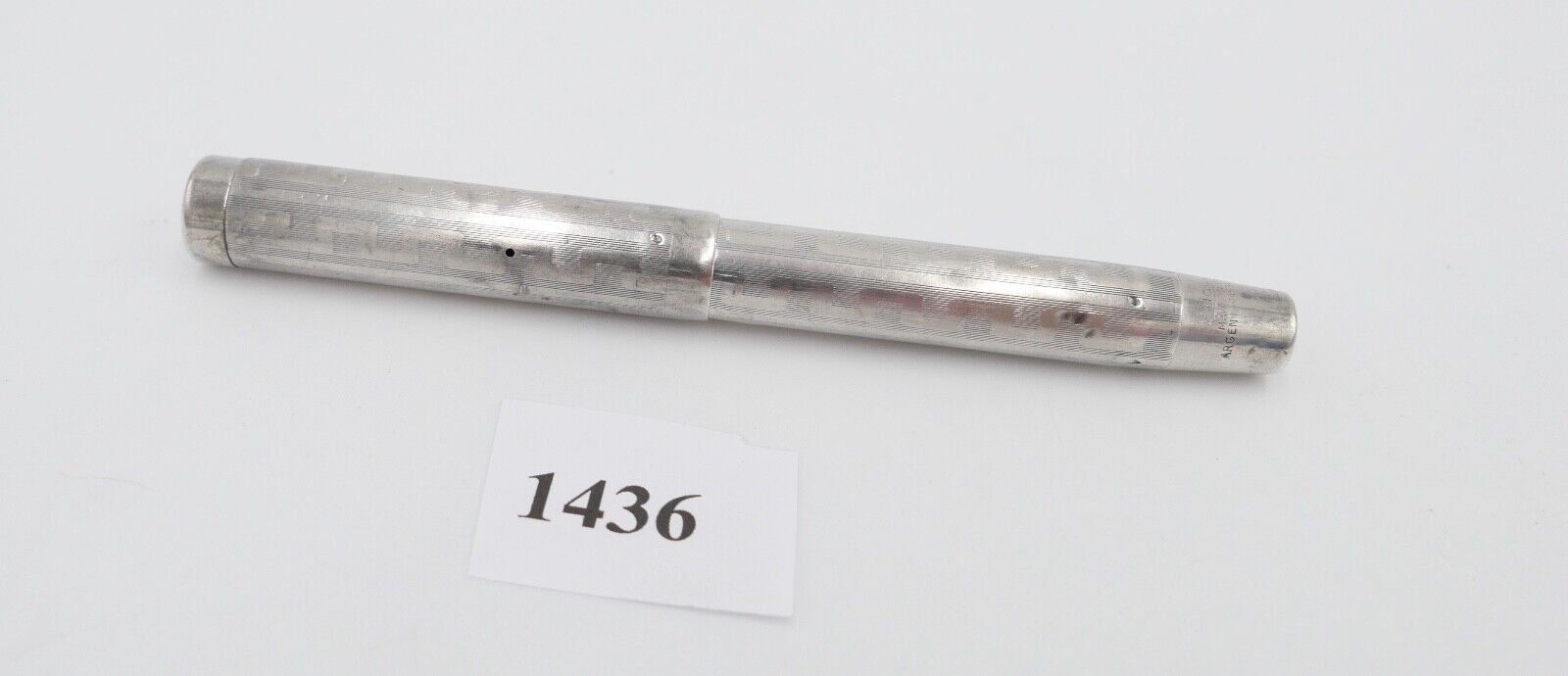 alter Füllfederhalter Sammlerstück Silber EDACOTO Frankreich 585/14 Ct Goldfeder - Antikhandel-Stuttgart