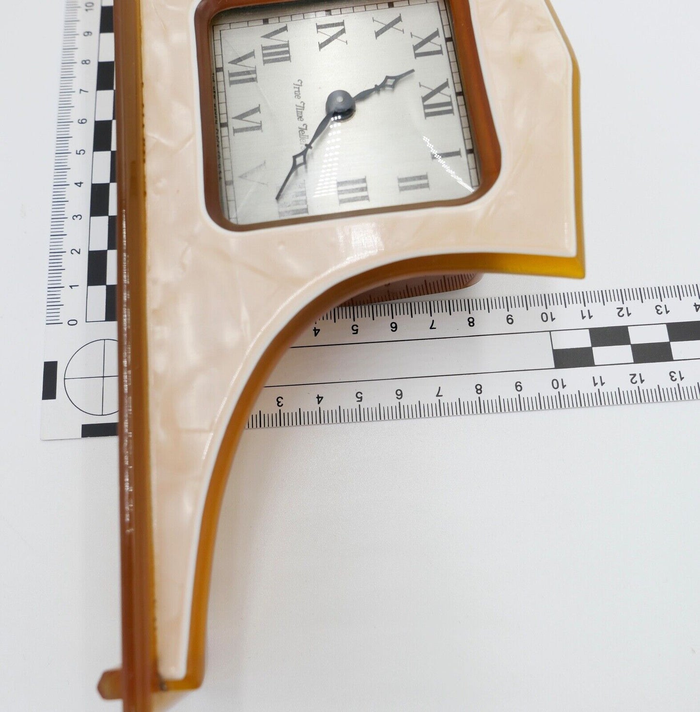 Altes Frisierset Bakelit / Zelluloid ART DECO 1930er Tischuhr TRUE TIME TELLERS - Antikhandel-Stuttgart