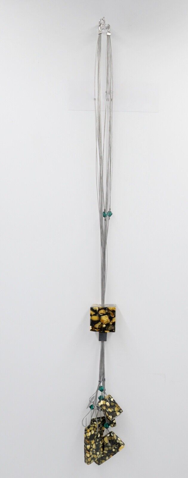 Vintage Designer Bernstein Würfel Kette Halskette Collier Silber Amber 46,4 gr - Antikhandel-Stuttgart