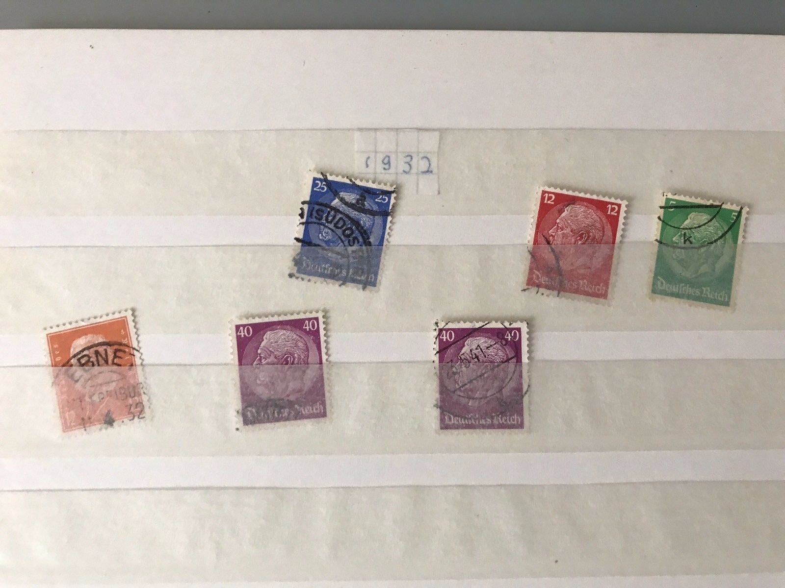 Deutsches Reich stamp Briefmarke WW2 WK2 Hindenburg 1924-1932 Michel Mi lot - Antikhandel-Stuttgart