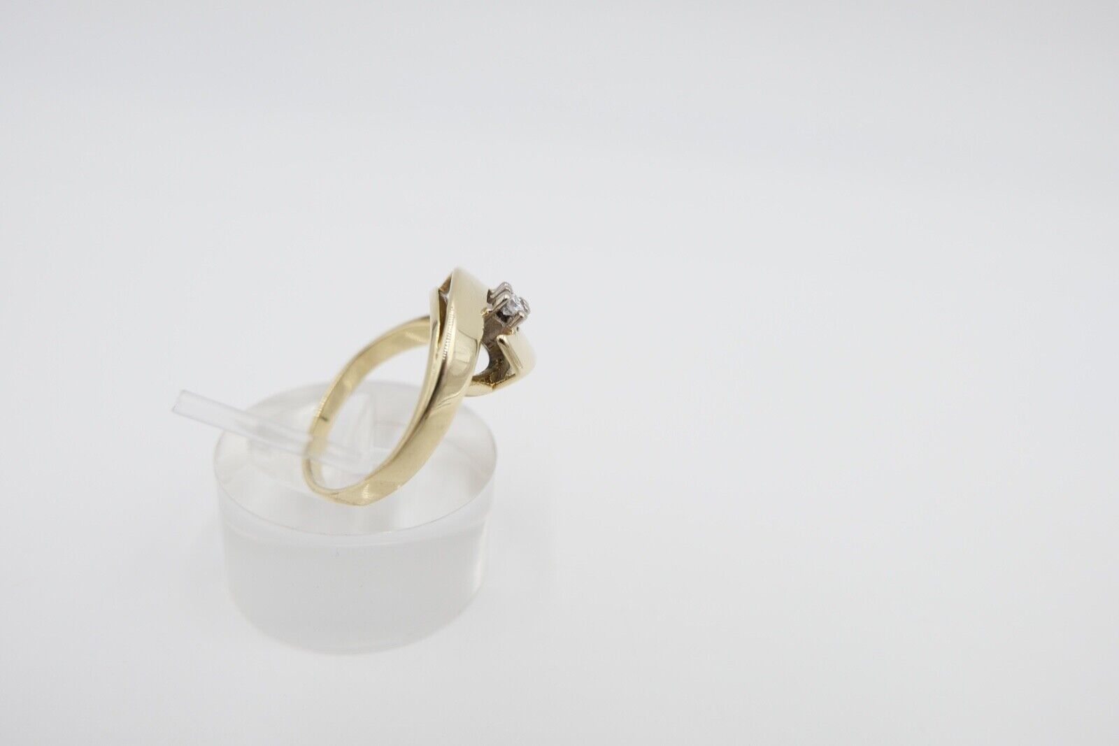 Damen Gelbgold Diamant brillant Ring 0,14 Ct 585 14K Gr. 56-57 - Antikhandel-Stuttgart