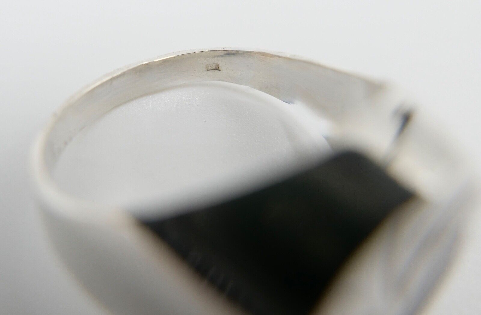 Alter Siegelring Herrenring Ring 925 Silber Gr. 66 mit Palmenmotiv & ONYX - Antikhandel-Stuttgart