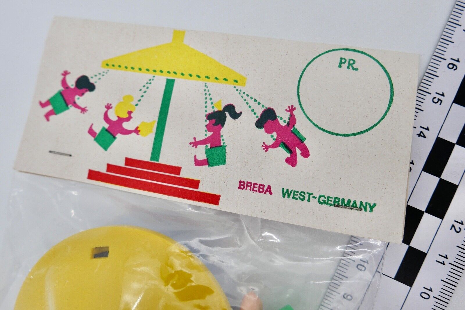 Altes Kettenkarussell old toy Ø: 6,5cm BREBA WEST GERMANY NEU 50/60er OVP - Antikhandel-Stuttgart