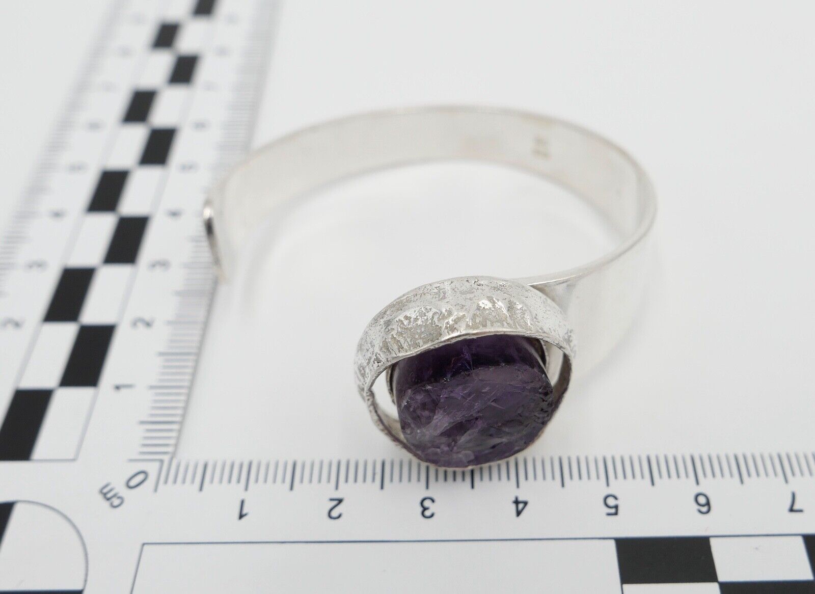 Amethyst 835 Silber Armband Armreif Armspange " PERLI " Guter Zustand RAR - Antikhandel-Stuttgart