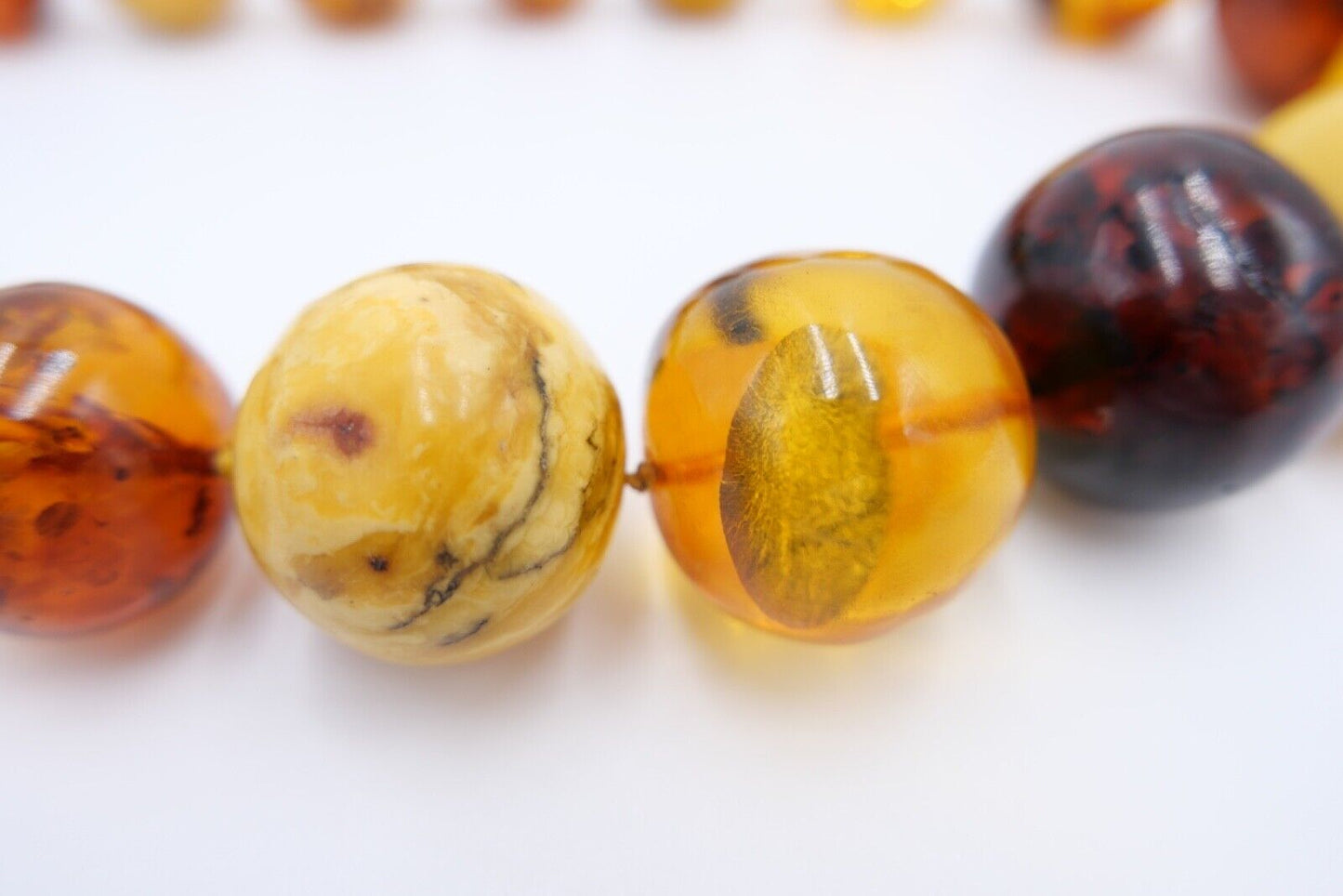 Bernstein butterscotch Vintage XXL Kette Halskette Collier 285 Gr. Amber - Antikhandel-Stuttgart