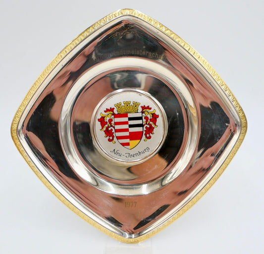 NEU-ISENBURG Fußball STADTMEISTERSCHAFT 1977 Schale Teller 18 cm - Antikhandel-Stuttgart