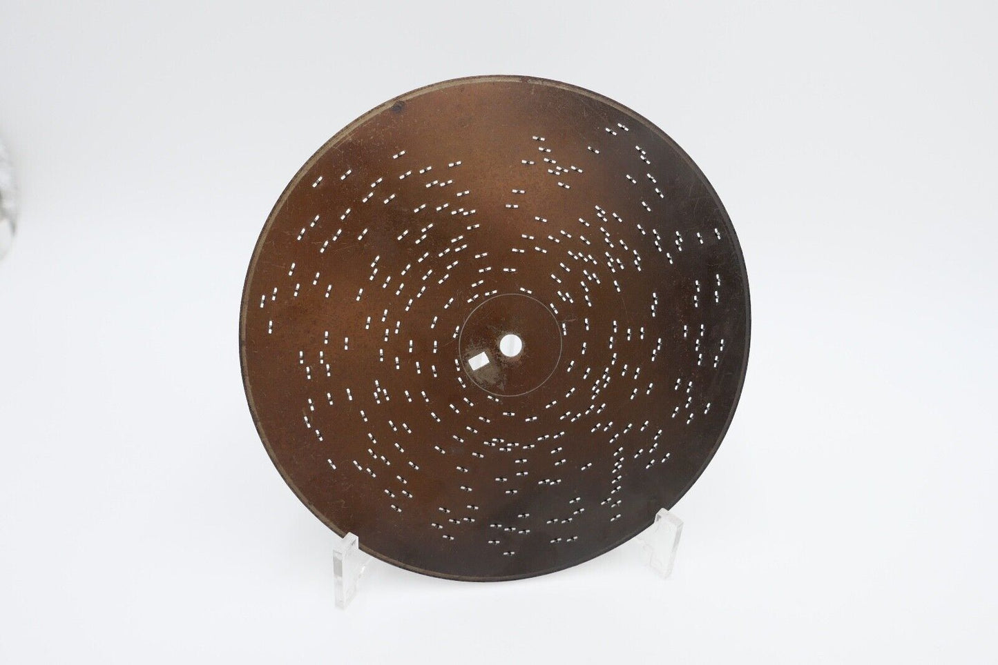 7077 Symphonion Lochplatte Spieluhr Spieldose IHR KINDERLEIN KOMMET Ø 19,5 - Antikhandel-Stuttgart