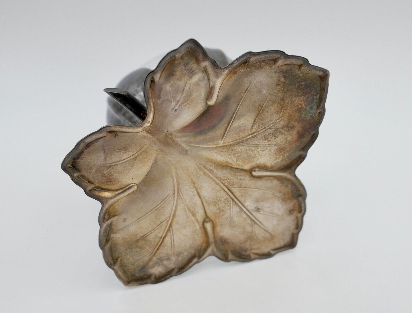 Becher Weinglas mit Glaseinsatz QUIST ESSLINGEN versilbert Weinblatt Dekor - Antikhandel-Stuttgart