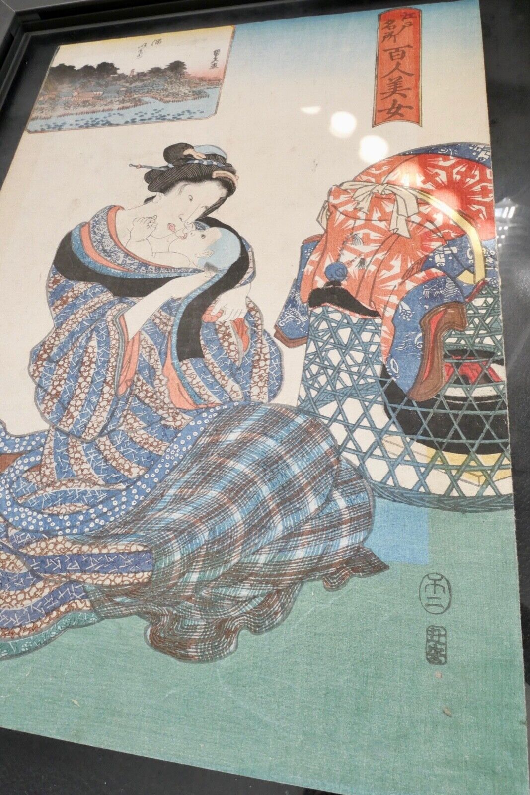 japanischer Farbholzschnitt Malerei Kunst Druckgrafik - Antikhandel-Stuttgart