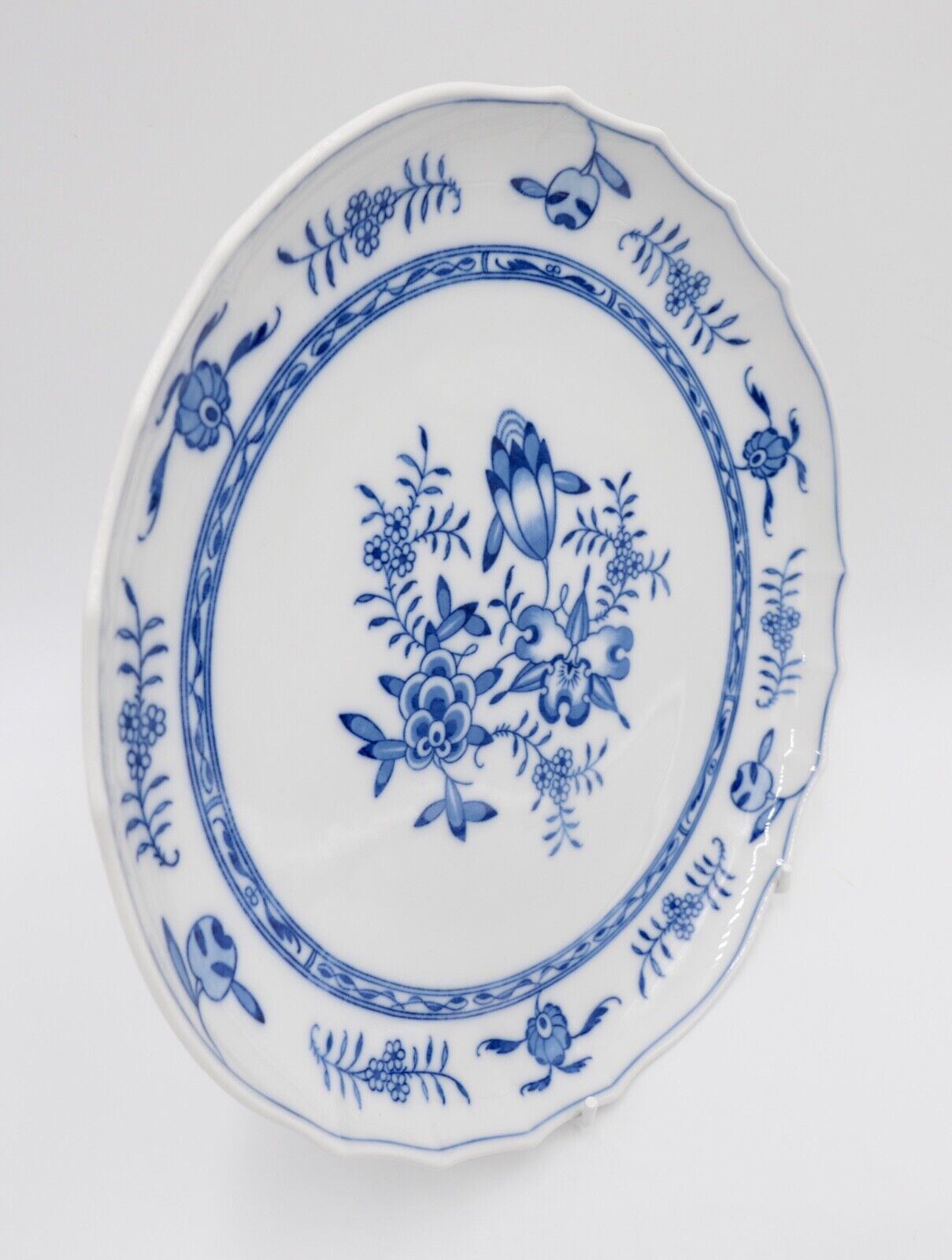 1970er Meissen 2. Wahl Zwiebelmuster 27 cm Wandteller Servierteller große Schale - Antikhandel-Stuttgart