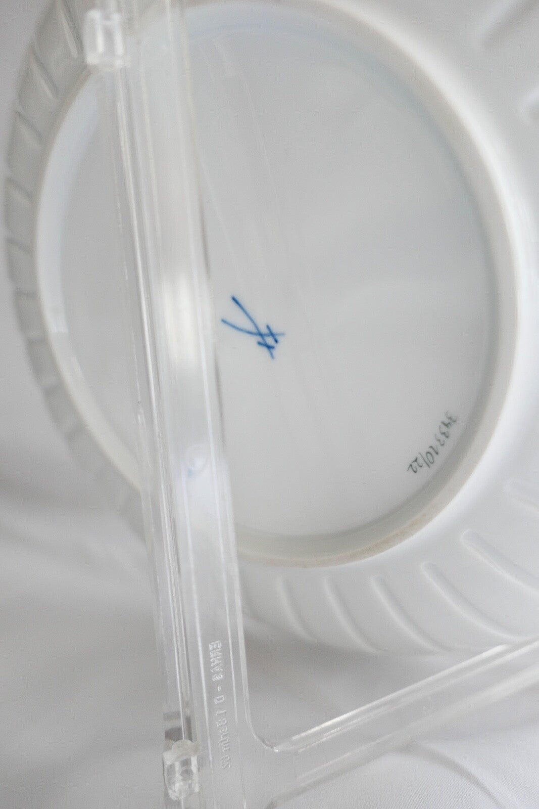 Meissen 1. Wahl Porzellan geriffelte Schale Teller indisch grün reich 21,5 cm