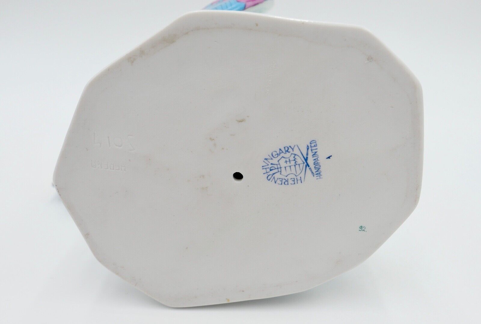 Herend Ungarn Figur Bunter Hahn 23 cm Modell Nr. 5014 Grün NEUwertig - Antikhandel-Stuttgart