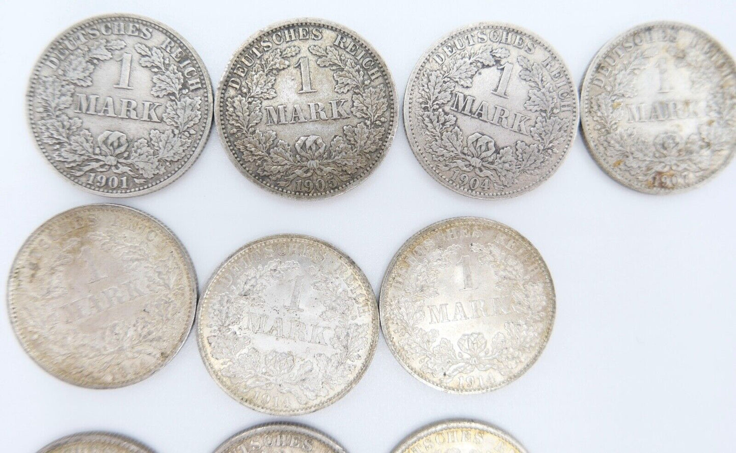 11x 1 Mark Deutsches Reich 1901-1915 A D E Jäger J.17 VZ-STG - Antikhandel-Stuttgart