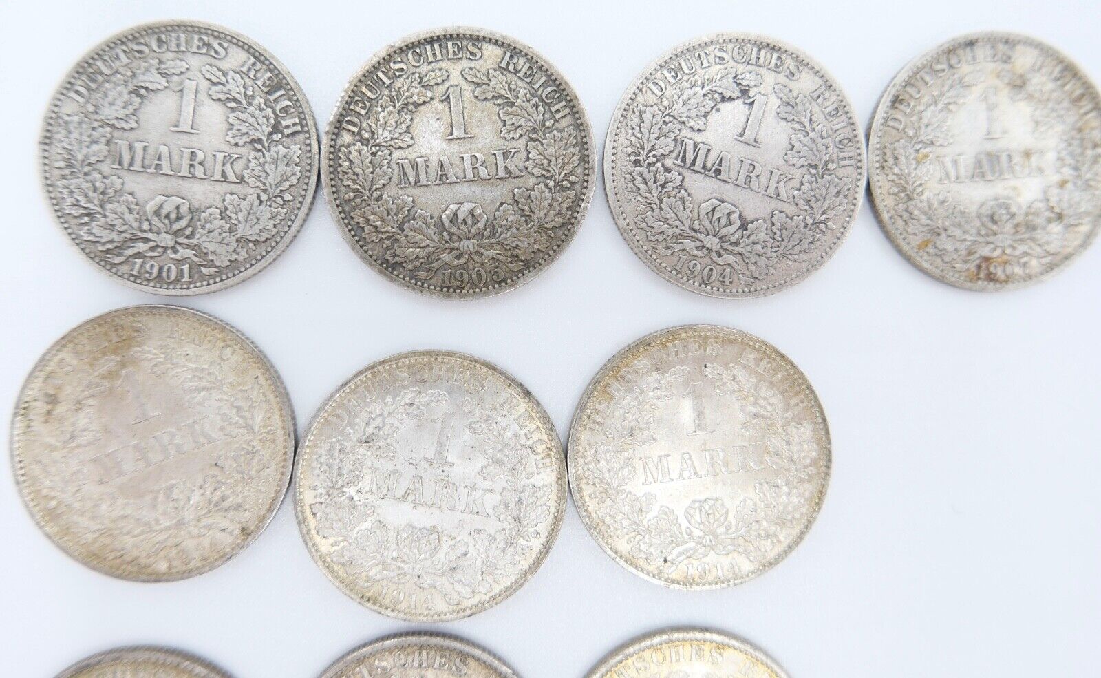 11x 1 Mark Deutsches Reich 1901-1915 A D E Jäger J.17 VZ-STG - Antikhandel-Stuttgart