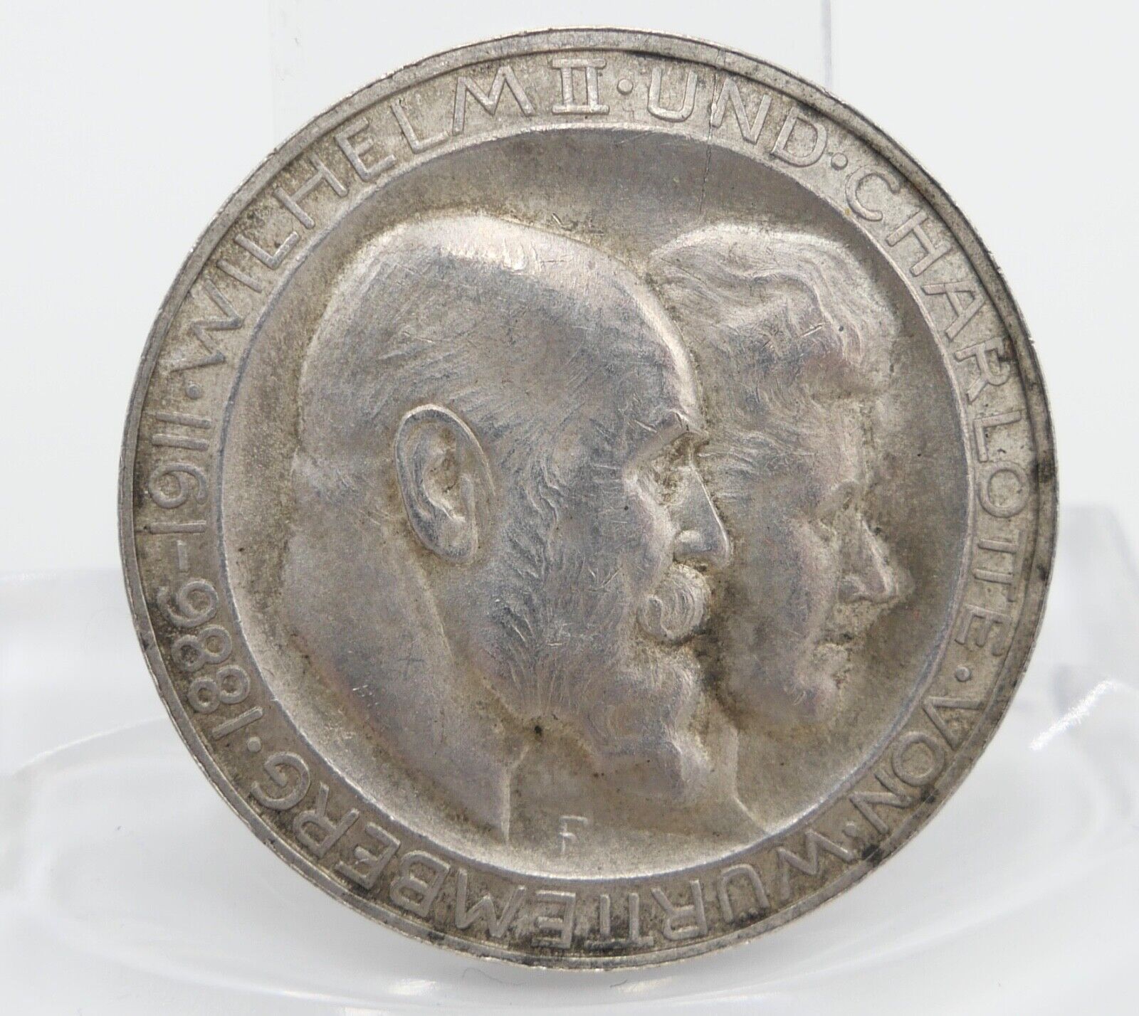 Jaeger J. 177b 3 Mark Württemberg Silber-Hochzeit Wilhelm II. Charlotte 1911 F - Antikhandel-Stuttgart