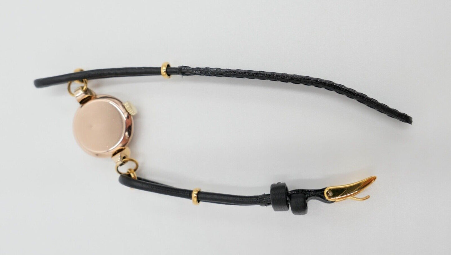 Kleine 1930er Jahre OMEGA Damen Armbanduhr 585 14K Rotgold Handaufzug Ø 18,8mm - Antikhandel-Stuttgart