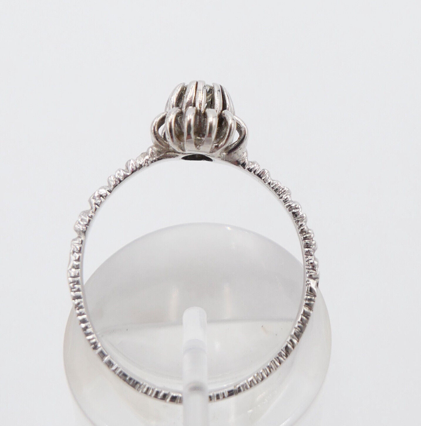 Klassischer Solitär Weißgold Brillant 585 14K Damen Ring 0,25 Ct Gr. 60 VVS - Antikhandel-Stuttgart