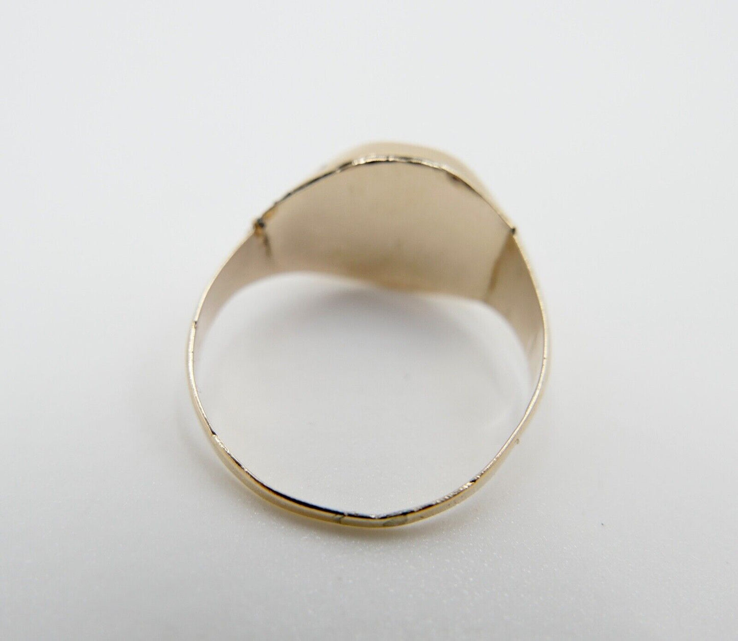 Antiker Jugendstil Siegelring Ring Gold 585 14K Gr. 59 Blauer Achat Lagenstein - Antikhandel-Stuttgart