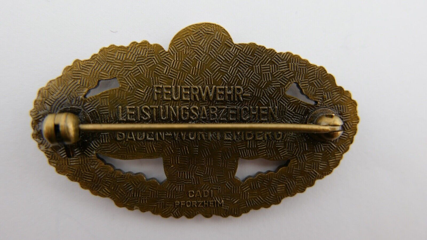 4x Leistungsabzeichen Feuerwehr Baden Württemberg 1960er Jahre Silber Bronze - Antikhandel-Stuttgart