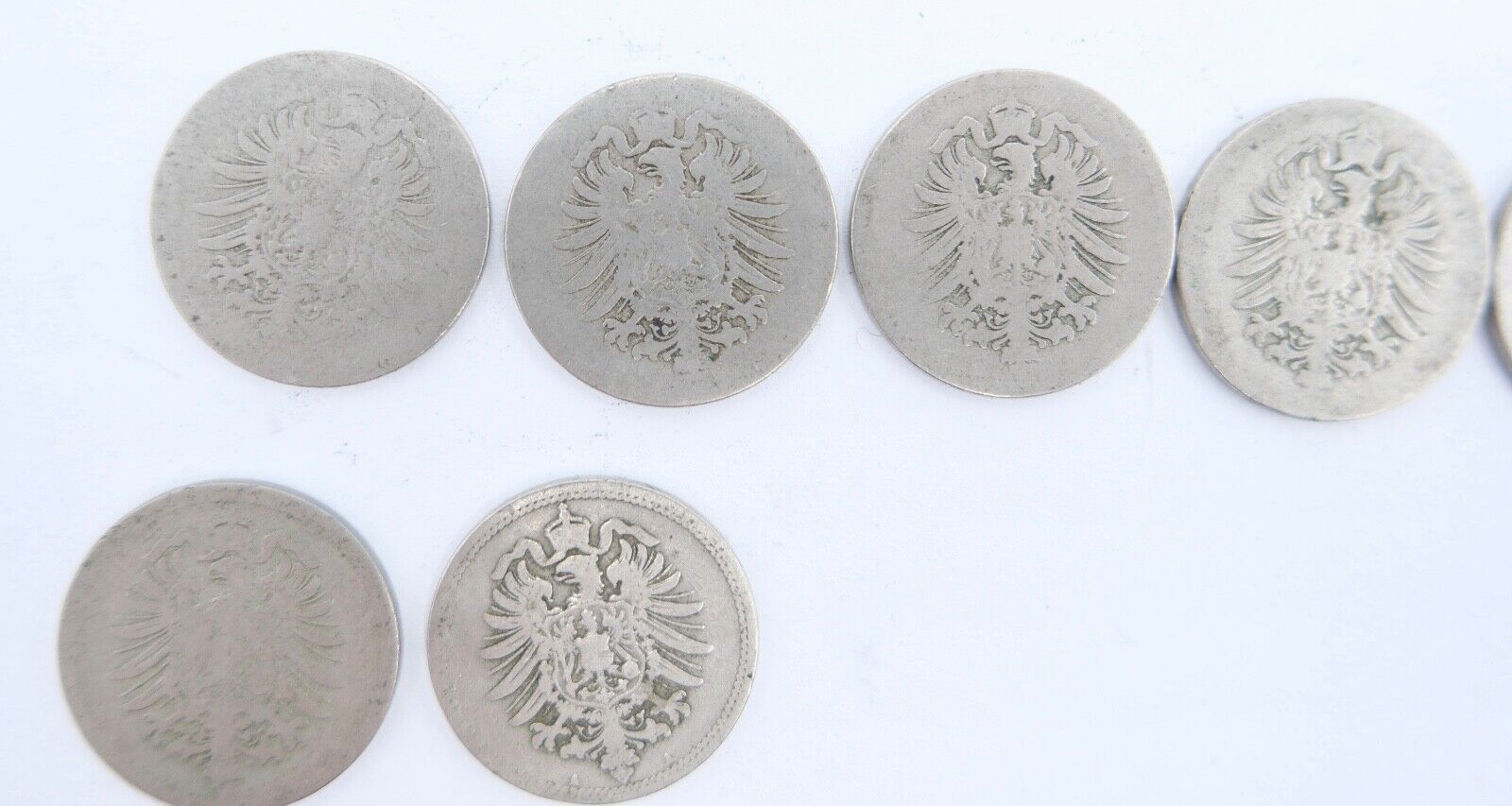 10x 10 Reichspfennig 1873 1875 1876 1888 Jäger J.4 s-ss - Antikhandel-Stuttgart