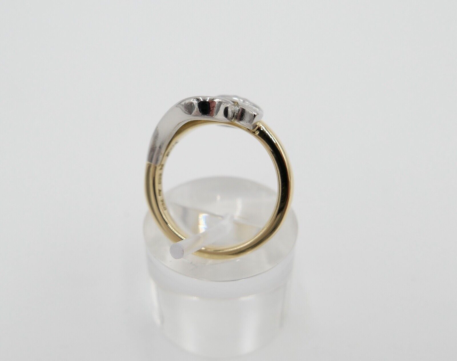 JACOBI Floraler Bicolor 750 18K Gold & 950 Platin Ring Brillant 1,06 Ct Gr.54-55 - Antikhandel-Stuttgart