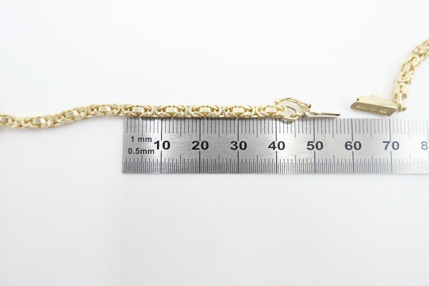 80er Jahre dicke Königskette Gold 585 / 14K Kastenschloss Brav Unoaerre - Antikhandel-Stuttgart
