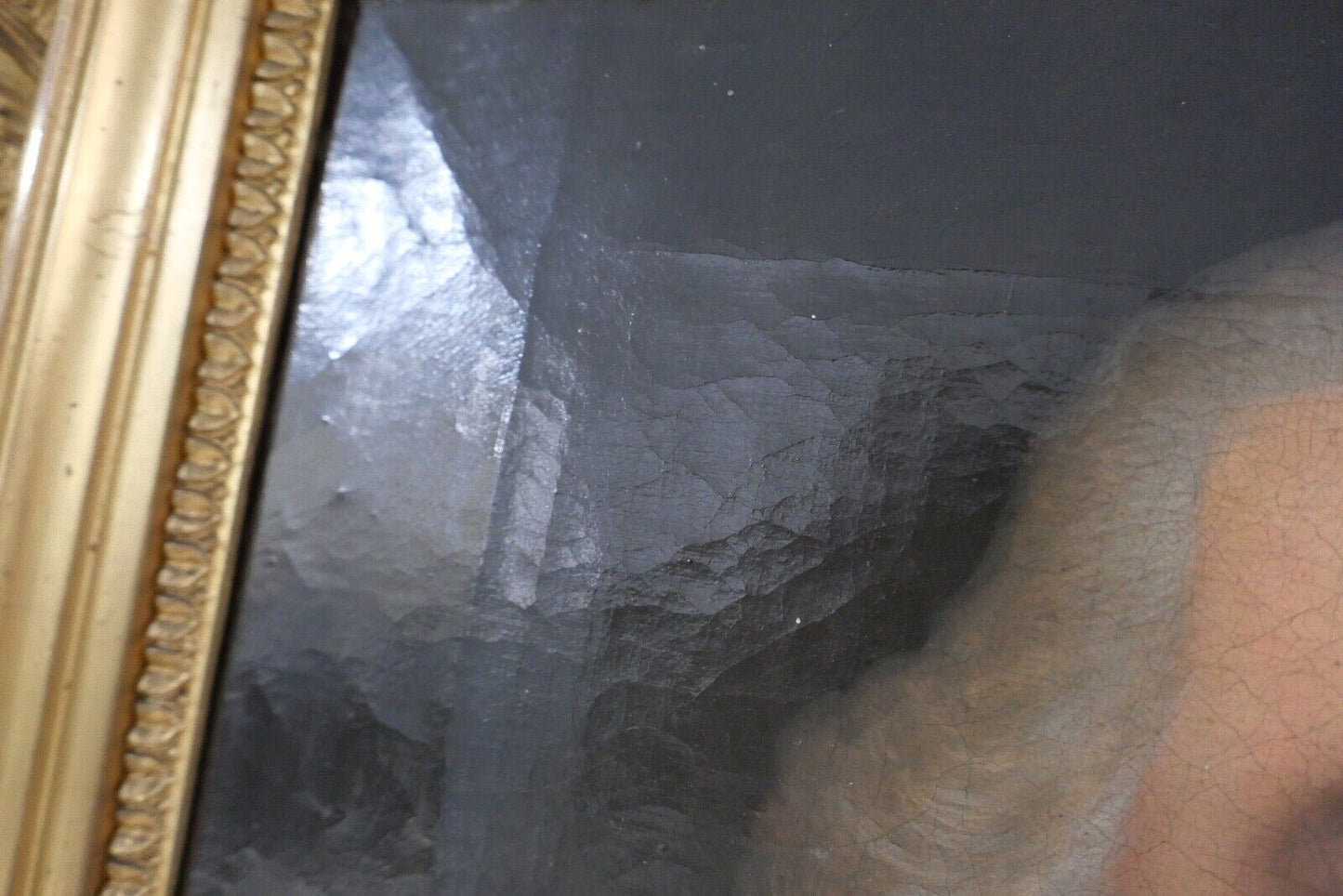 80 x 69 cm Gemälde Biedermeier Herr Portrait Mann Öl auf Leinwand Goldrahmen - Antikhandel-Stuttgart