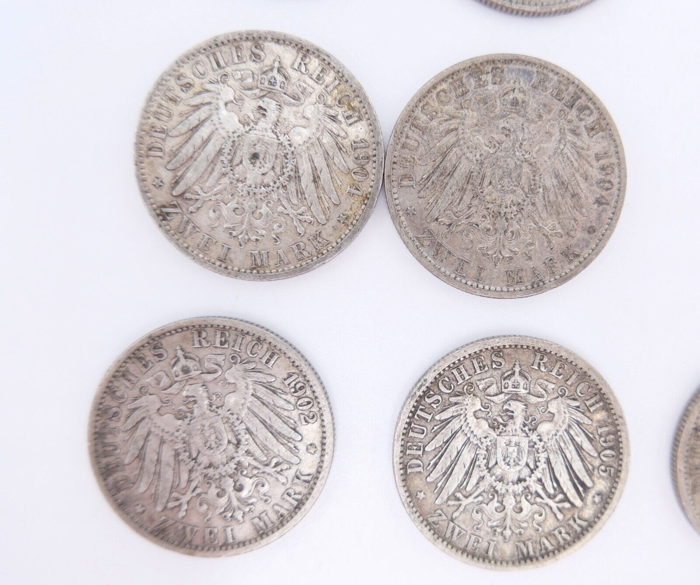 7x 2 Mark Wilhelm II Kaiser & König von Preußen Jäger J.102 - Antikhandel-Stuttgart