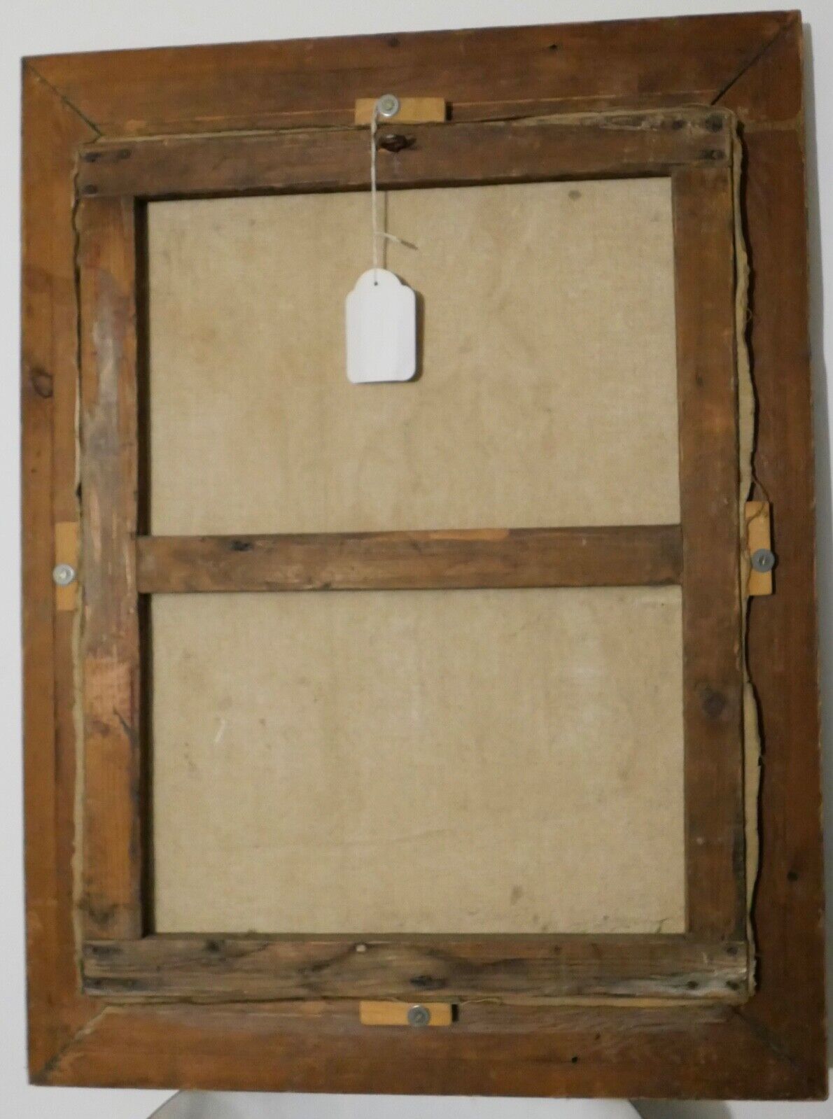 Gemälde Öl oil Leinwand 67x51 cm signiert "GODO" Vater an Kinderwiege - Antikhandel-Stuttgart