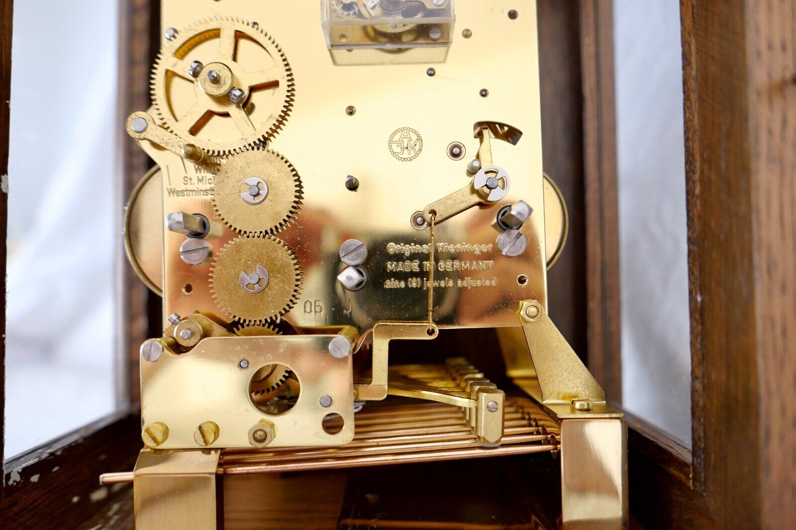 AJK Kieninger Tischuhr H. Mayr Stilluhr Whittington ST. Michael Westminster - Antikhandel-Stuttgart