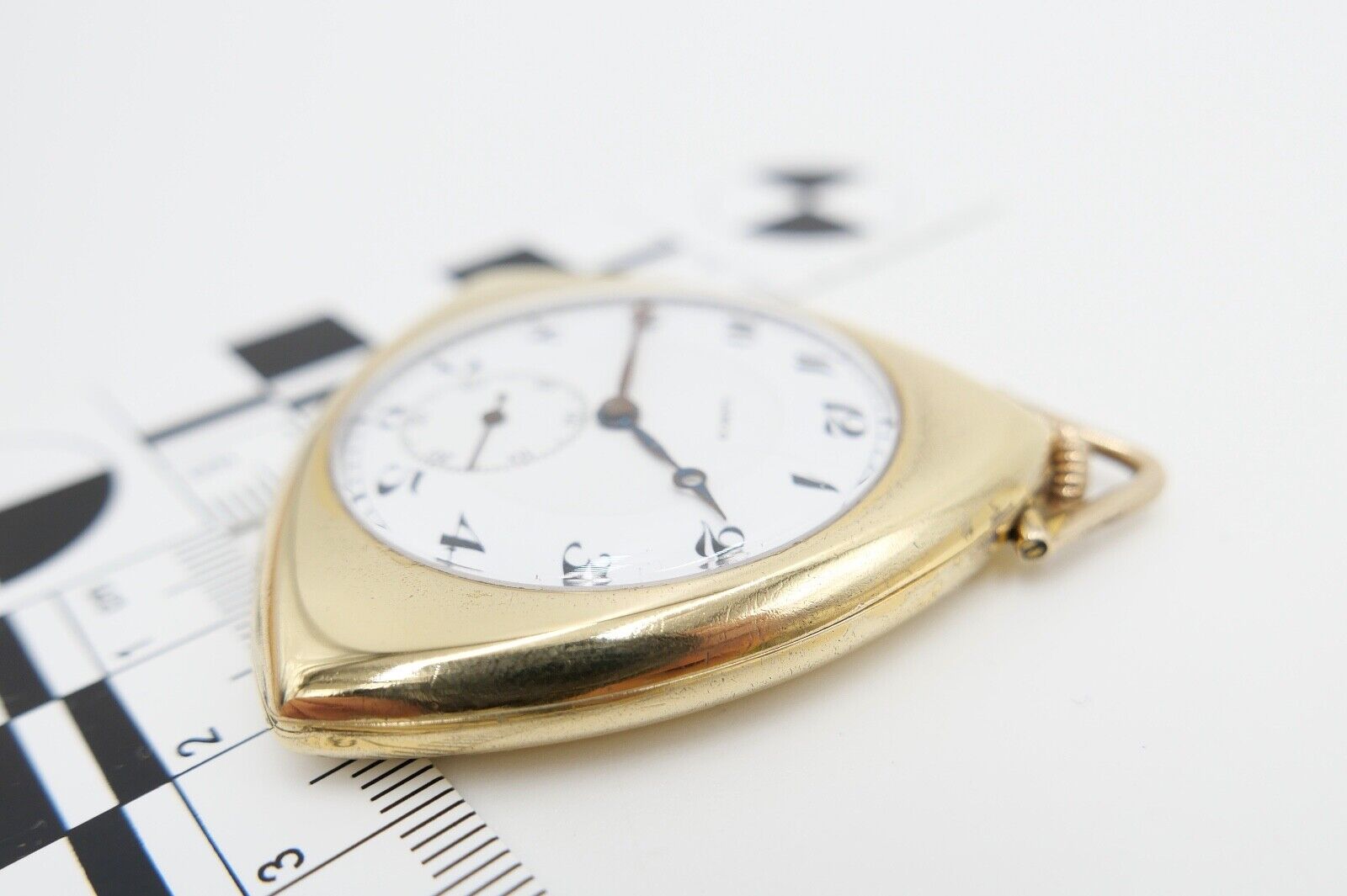 Taschenuhr Seltene Dreieckige LANCO vergoldet pocket watch Dreieck Plaque Or - Antikhandel-Stuttgart