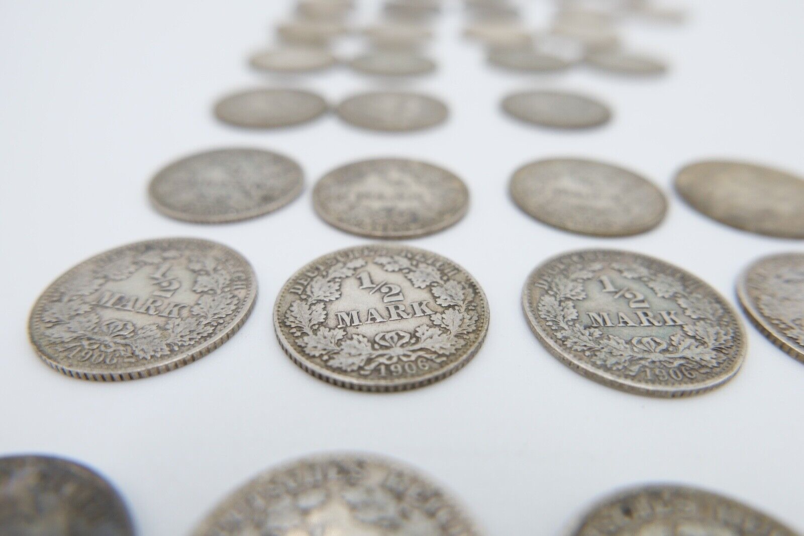 39x 1/2 Mark Jäger 16 / J.16 Silber 1905-1919 ss-stg sehr schön - Stempelglanz - Antikhandel-Stuttgart