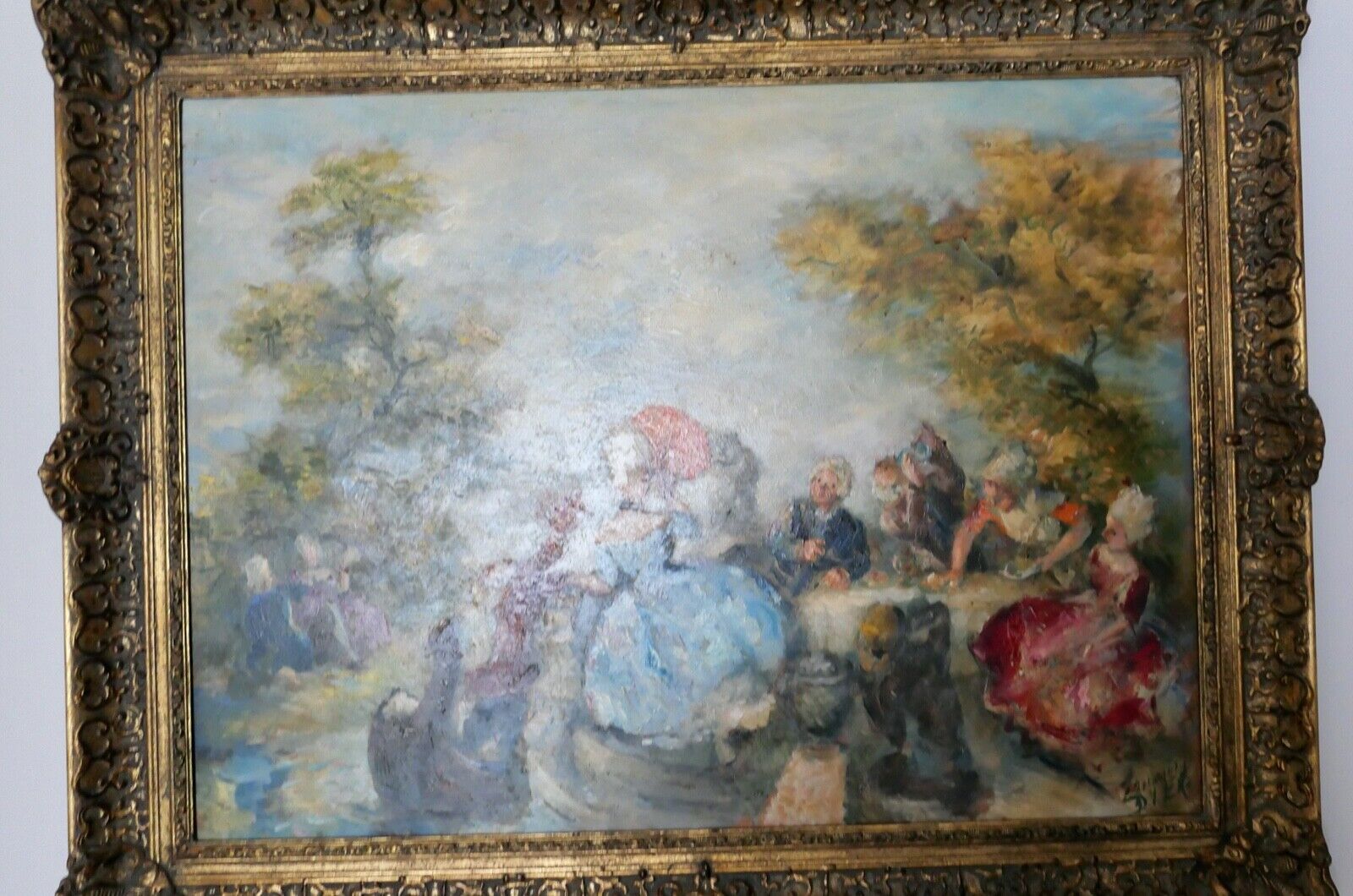 Ölgemälde " Erhard Amadeus Dier " (1893-1969) Wien ALT WIEN 95x75cm 1930-40er - Antikhandel-Stuttgart