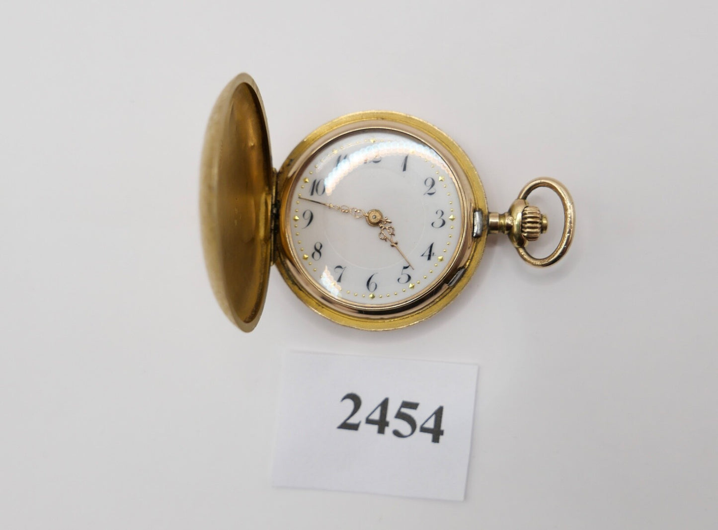 Antike Schweizer Damen Taschenuhr JRH 585 Gold  14K  mit Monogram Savonette