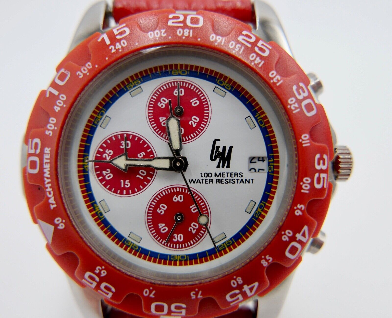 GM Goldmeister Miyota 0510 Quartz Armbanduhr Herren 70328 Ø 41,7 mm Chronograph - Antikhandel-Stuttgart