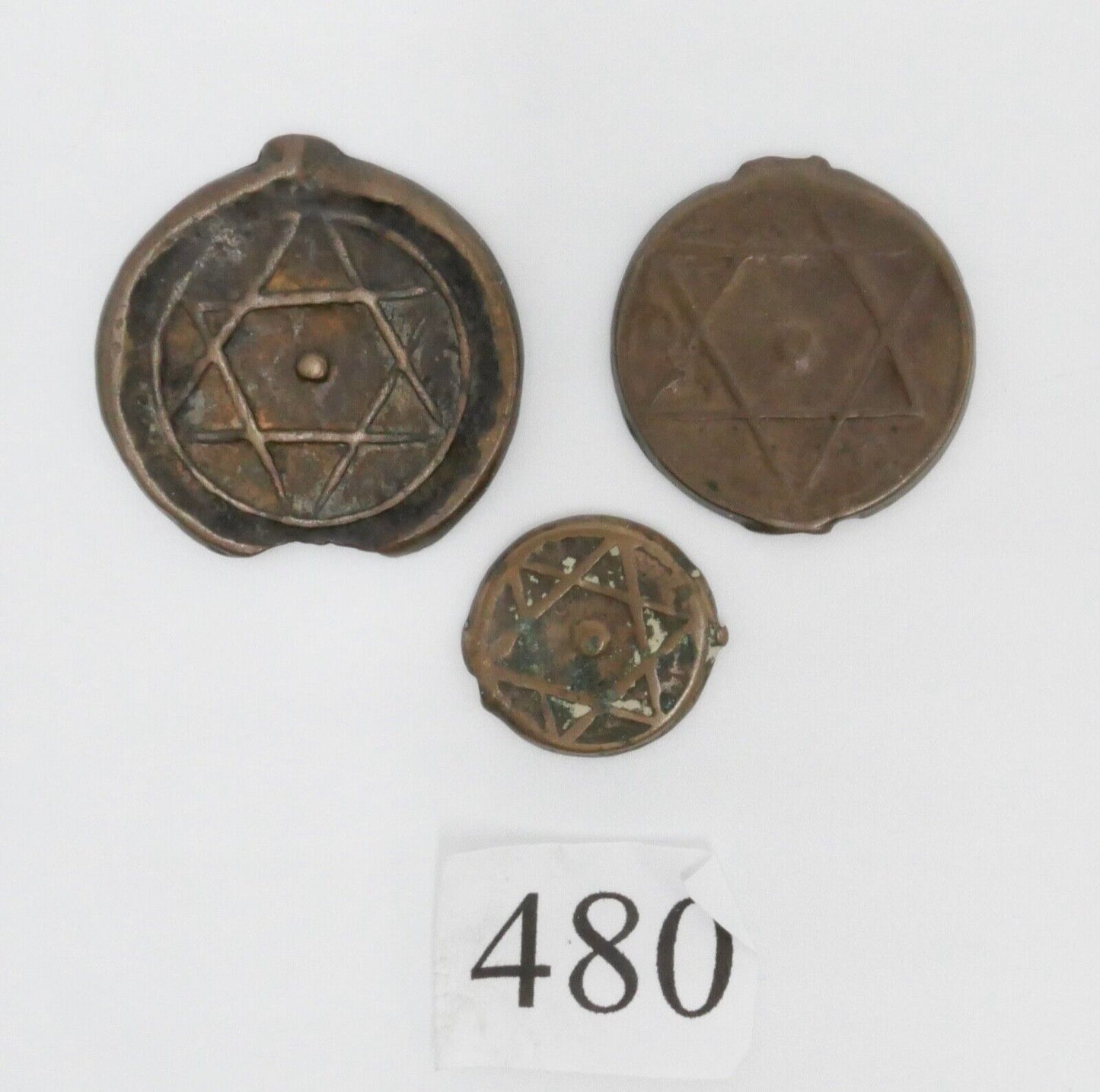 18,5 gr Marokko Falus Marrakesh Münzen Sidi Mohammed IV drei Münzen - Antikhandel-Stuttgart