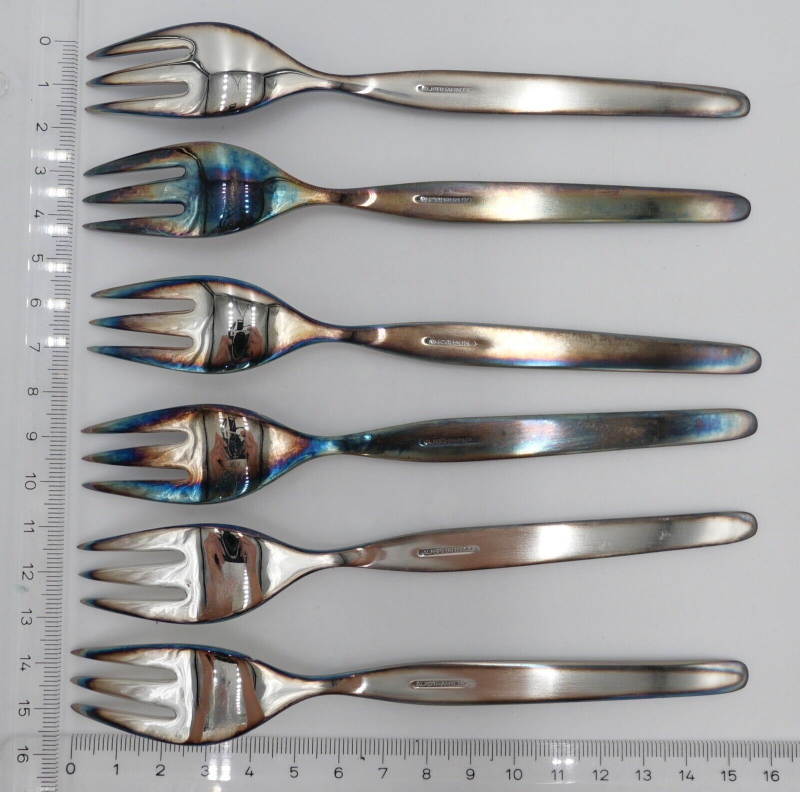 - NEU - OVP - 6 Stück AUERHAHN - BELLE EPOQUE - 90er Silber Kuchengabel - Antikhandel-Stuttgart