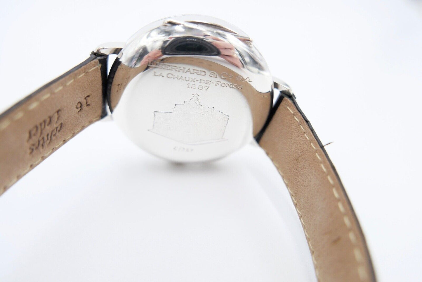 Vintage Eberhard & Co Chronograph 310-8 31008 cal. 14 inkl. Papiere 925 Silber - Antikhandel-Stuttgart