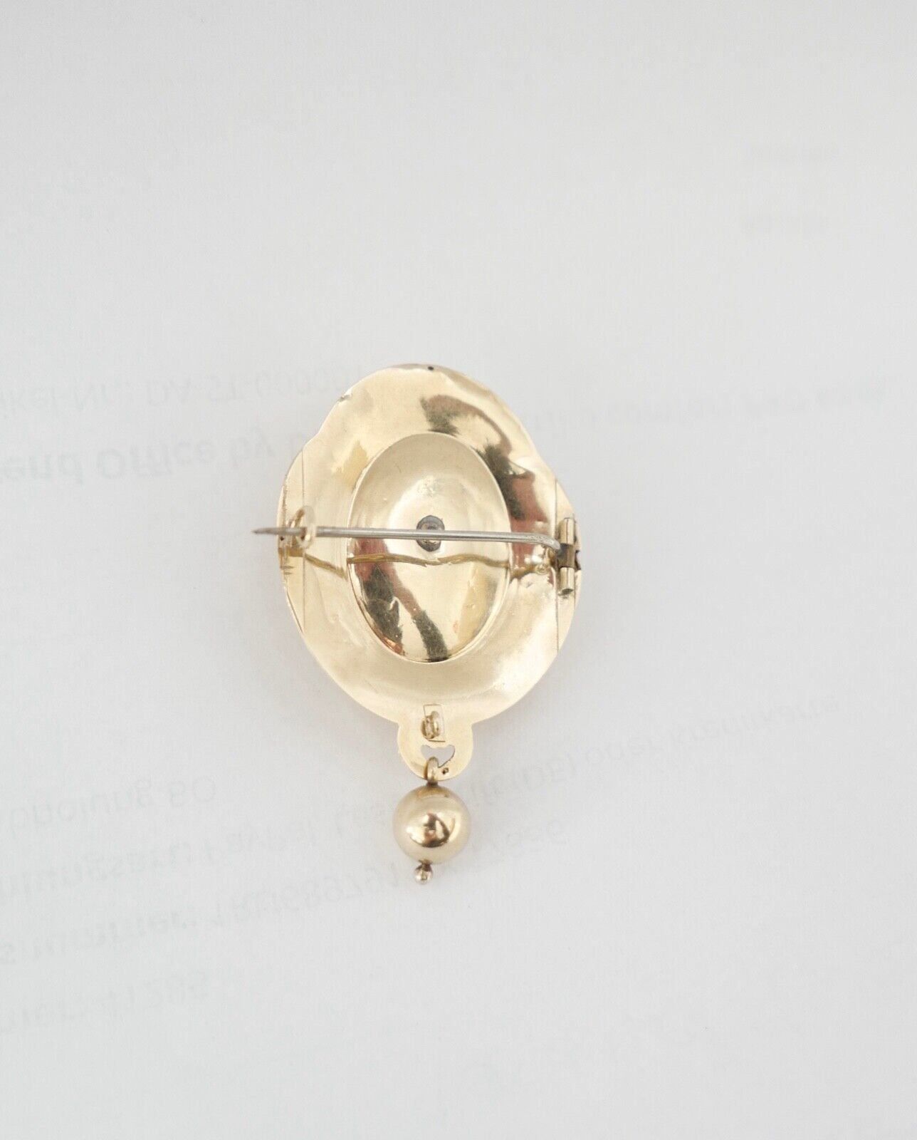 große BIEDERMEIER um 1840 antike Brosche 585 / 14K Schaumgold Saatperle ONYX - Antikhandel-Stuttgart