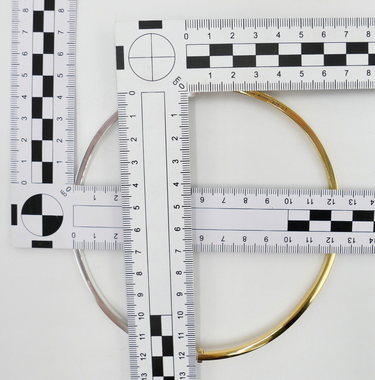 Bicolor Designer Halsring Halsreif Collier Andreas Mikkelsen Denmark 925S Silber - Antikhandel-Stuttgart