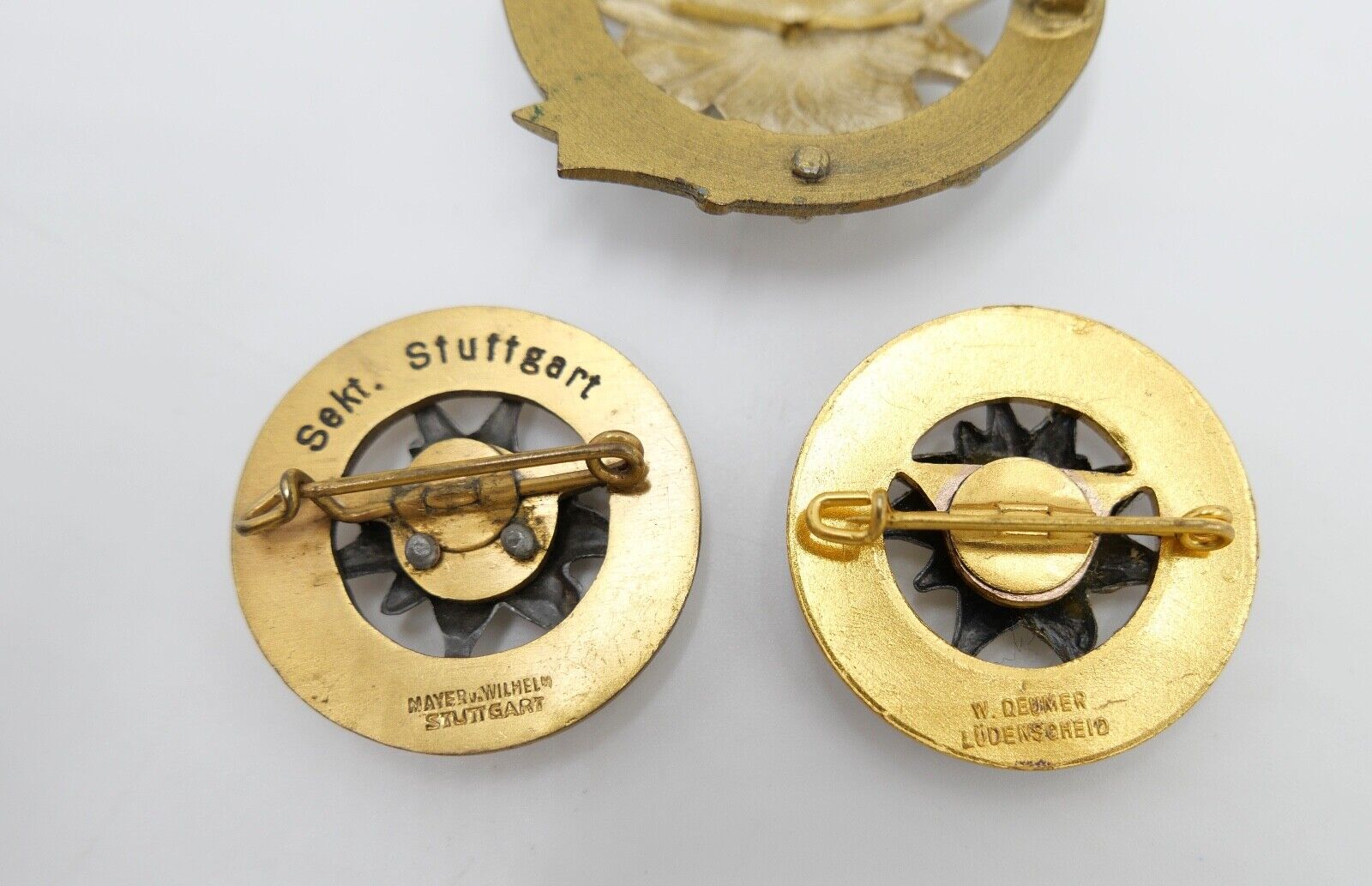 3x DAV Mitgliedsabzeichen Deutscher Alpenverein 25 & 40 Jahre Edelweiß - Antikhandel-Stuttgart