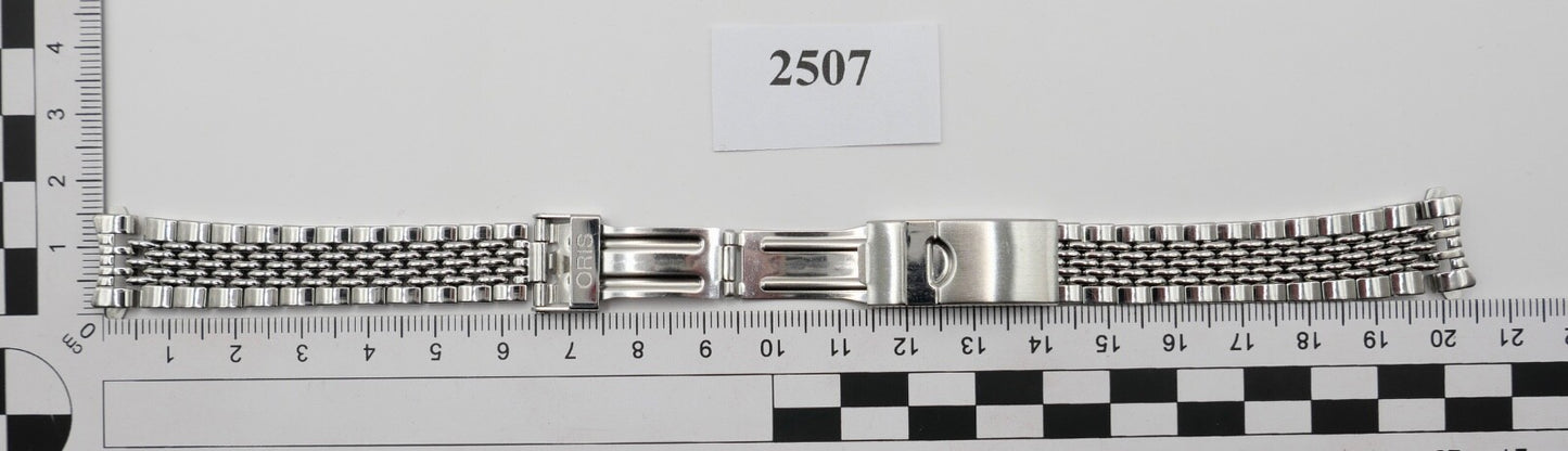 ORIS Edelstahlband Uhrenband Faltschließe 14 mm sehr guter Zustand 81439/51