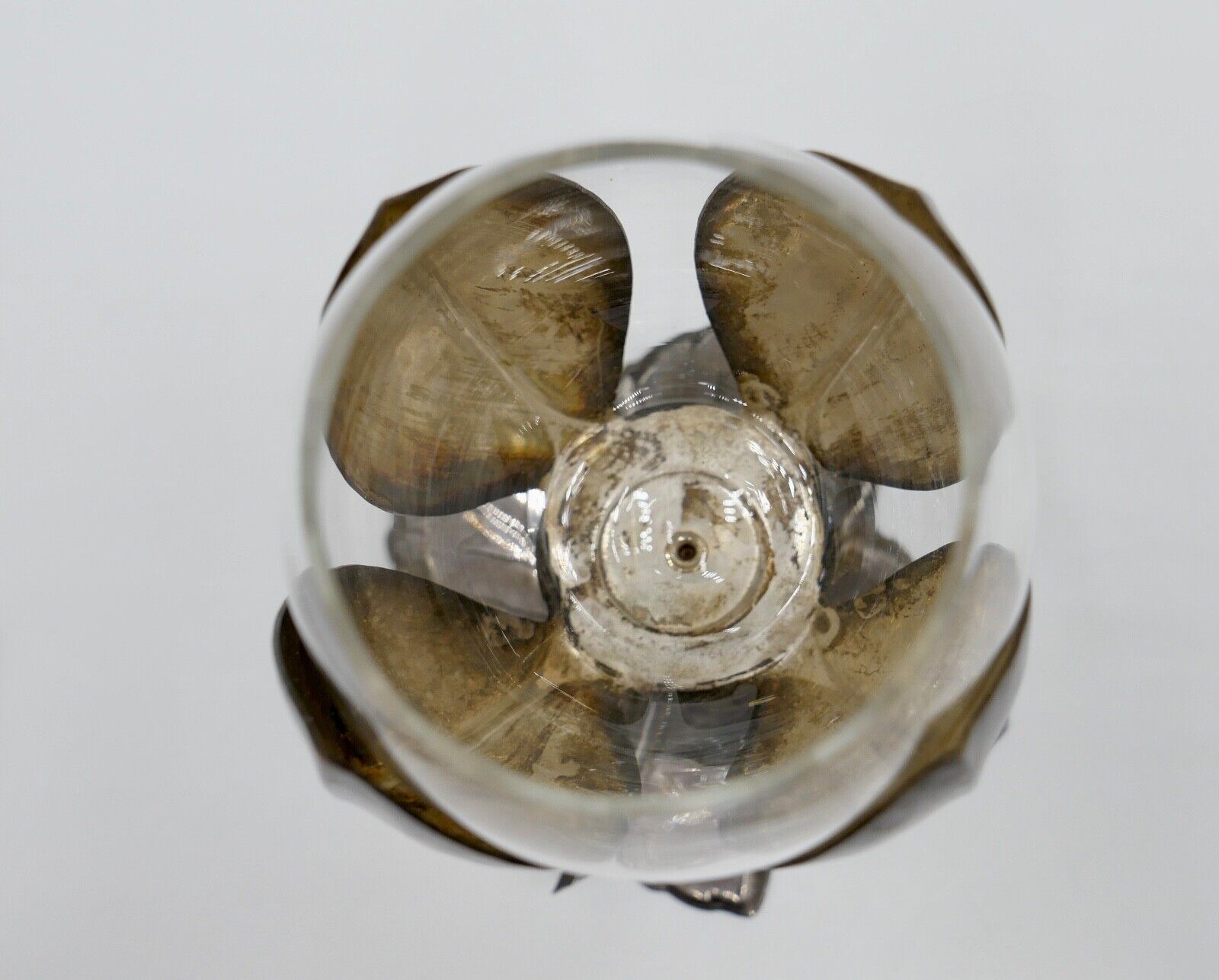 Becher Weinglas mit Glaseinsatz QUIST ESSLINGEN versilbert Weinblatt Dekor - Antikhandel-Stuttgart