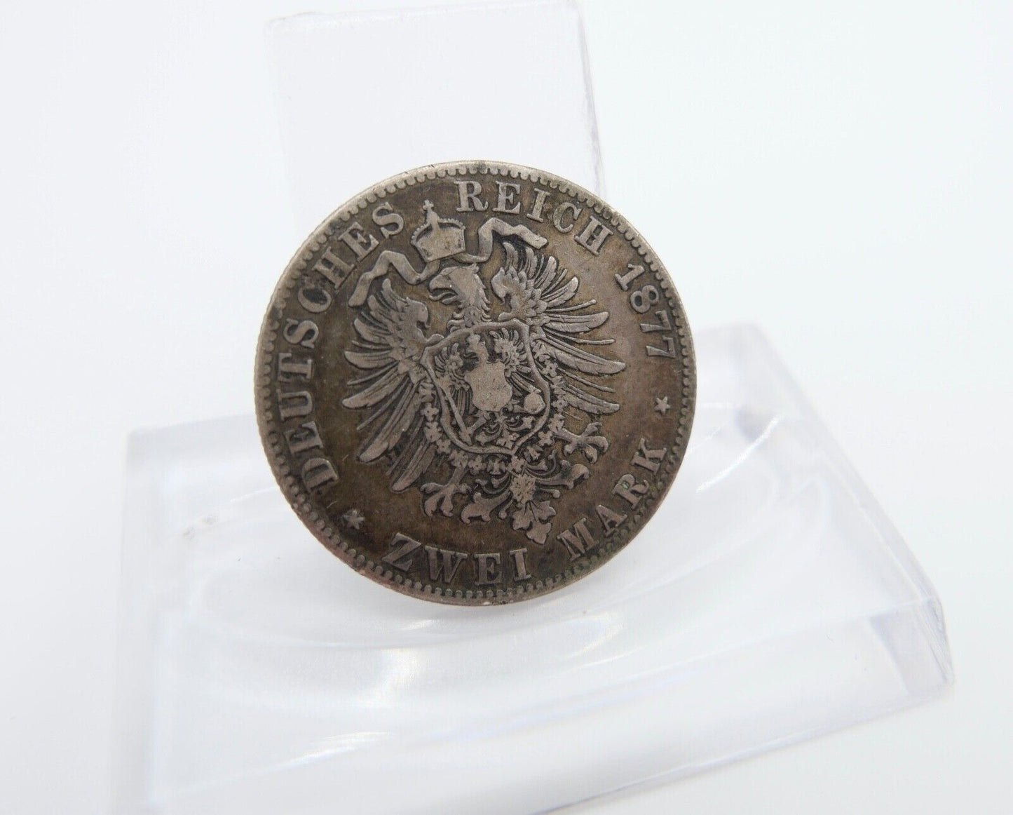 2 Mark 1877 F Silber ss - vz " Karl König von Württemberg " Jäger J.172 - Antikhandel-Stuttgart